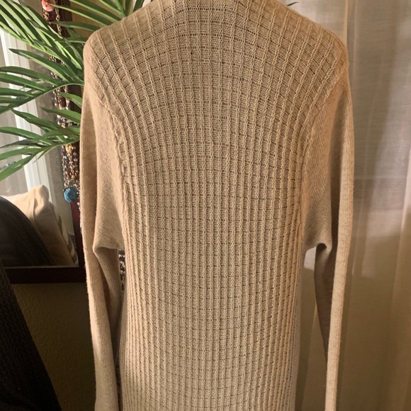 BCBGMAXAZRIA Long Wool Blend Waterfall Open Knit Cardigan - Picture 4 of 7